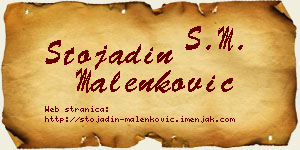 Stojadin Malenković vizit kartica